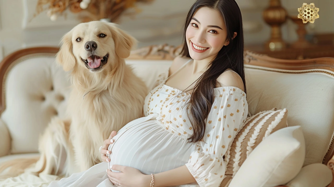 Jak se chová pes kdyz je žena těhotná?