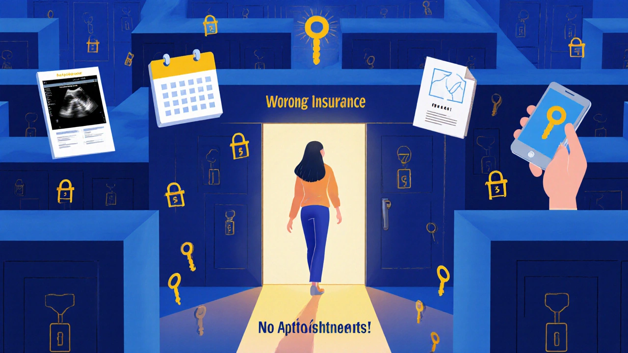 Žena najde cestu ven z maze ztráty zdravotní péče.