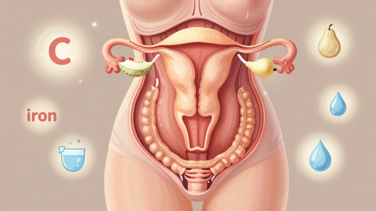 Přehled vnitřních změn těla po porodu: děloha se zmenšuje a hojí se svaly.