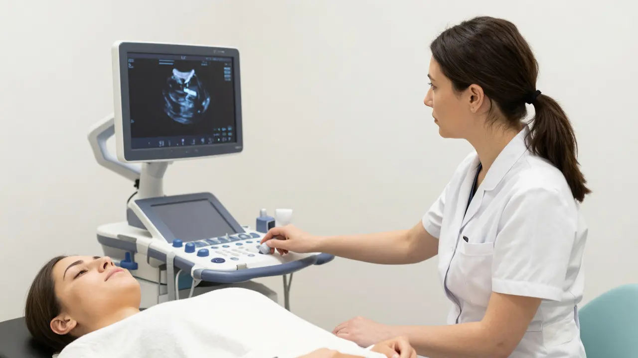 Gynekologické ultrazvukové vyšetření v lékařské ordinaci