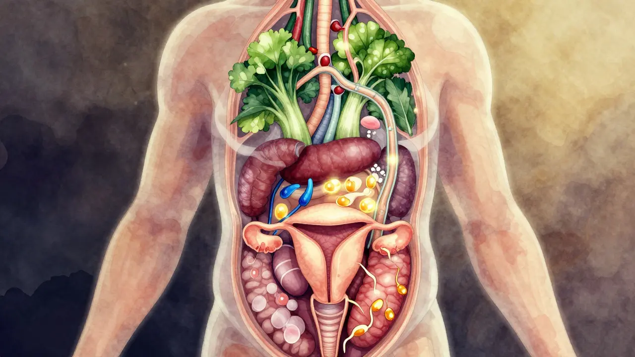 Transparentní tělo s napájenými živinami do pohlavních orgánů – folová kyselina, omega-3 a zinek.